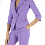 Pantalone dritto in crêpe stretch Elisabetta Franchi