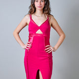 Abito tubino Elisabetta  Franchi con inserti in pizzo e spacco