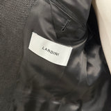 Giacca Lardini in 100% Lino con Rever a Lancia - Nero - Taglia 50