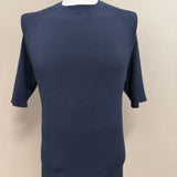 T-Shirt Alpha Studio in Cotone Blu a Costine – Taglia 50