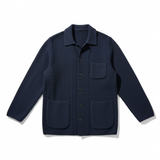 Cardigan Giacca Lardini in Cotone a Nido d'Ape - Blu Notte