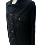 Camicia in Pelle Scamosciata Andrea D'Amico - Nera