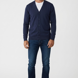 Cardigan Hamaki-ho in puro cotone blu Taglia L