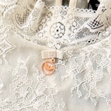 Body in pizzo e tulle con dettaglio gioiello Emporio Armani