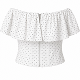Top Zillah Pois Bianco