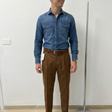 Pantalone PT Torino "Silkochino" – Tabacco