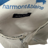 Polo Harmont & Blaine Bianco in Piqué di Cotone – Collo Coreana Paisley Taglia M