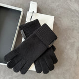 Guanti Lardini in Lana e Cashmere - Nero