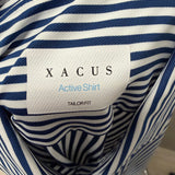 Camicia Xacus Active Shirt a Righe Bianche e Blu - Tailor Fit - Collo 42 (XL)