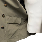 Trench Double Face Kired - Blu Navy & Verde Oliva - Taglia 52