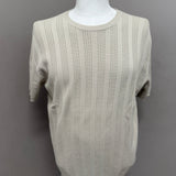 T-Shirt Manuel Ritz in Maglia Traforata - Beige