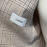 Giacca Lardini Sartoriale in Cotone e Lino – Fantasia Check Beige e Marrone taglia 54