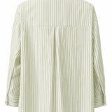 Camicia a righe taglia unica con Ricami fatto a mano