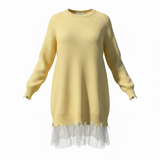 Maglione Vicolo con fondo in tulle effetto strappato