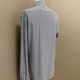 Camicia Xacus Active Shirt a Righe Bianche e Blu - Tailor Fit - Collo 42 (XL)