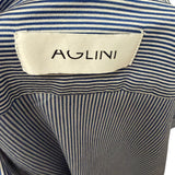 Camicia Aglini Uomo a Righe Sottili Blu e Bianco - Taglia L (Collo 42)
