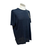 T-shirt Kangra in Lino Blu - Taglia 52 -