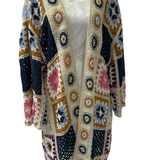 Cardigan Crochet Multicolor Boho Chic