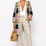 Cardigan Crochet Multicolor Boho Chic