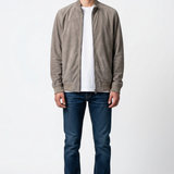 Giubbotto Bomber Emanuele Curci in Pelle Scamosciata - Sabbia Beige