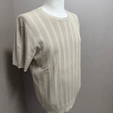 T-Shirt Manuel Ritz in Maglia Traforata - Beige