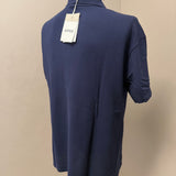 Polo Aspesi in Piqué di Cotone Stretch - Blu Navy