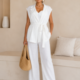 Completo bianco in lino