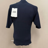 T-Shirt Alpha Studio in Cotone Blu a Costine – Taglia 50