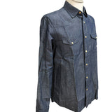 Camicia Lardini in Denim Chambray – Blu –