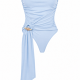 Body a Fascia Drappeggiato con Fiocco Laterale