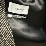 Cappotto Monopetto Lardini in Lana Spigata - Grigio Antracite