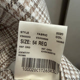 Giacca Lardini Sartoriale in Cotone e Lino – Fantasia Check Beige e Marrone taglia 54