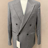 Giacca Manuel Ritz Doppio Petto in Lana Marzotto - Grigio Melange
