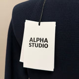 T-Shirt Alpha Studio in Cotone Blu a Costine – Taglia 50