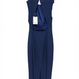 Abito in crêpe stretch con lacci criss-cross