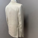 Abito Lardini Doppiopetto Beige in Lino e Seta - Taglia 50