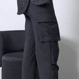Camicia Giubbotto in tweed nero