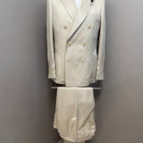 Abito Lardini Doppiopetto Beige in Lino e Seta - Taglia 50