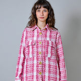 Camicia Giubbotto in tweed nero