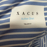 Camicia Xacus Active Shirt - The Journey Collection | No-Stiro Celeste a Righe