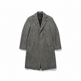 Cappotto Monopetto Lardini in Lana Spigata - Grigio Antracite