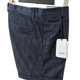 Bermuda Lardini in Denim di Cotone - Taglia 50 - Blu Medio Lavato