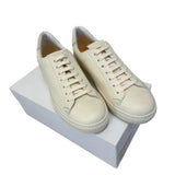 Sneaker Doucal's in Pelle – Off-White Color Panna