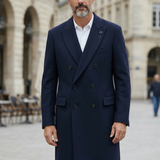 Cappotto Doppiopetto Lardini in Lana - Blu Notte