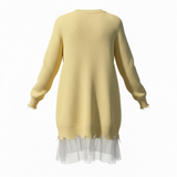 Maglione Vicolo con fondo in tulle effetto strappato