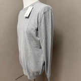 Pullover Girocollo Kangra – 100% Cotone (Grigio Perla)