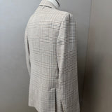 Giacca Lardini Sartoriale in Cotone e Lino – Fantasia Check Beige e Marrone taglia 54