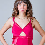 Abito tubino Elisabetta  Franchi con inserti in pizzo e spacco