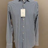 Camicia Xacus Active Shirt a Righe Bianche e Blu - Tailor Fit - Collo 42 (XL)
