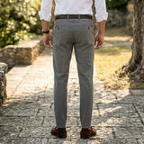 Pantaloni Berwich in Cotone Grigio | Taglia 50 | Sartoria Italiana